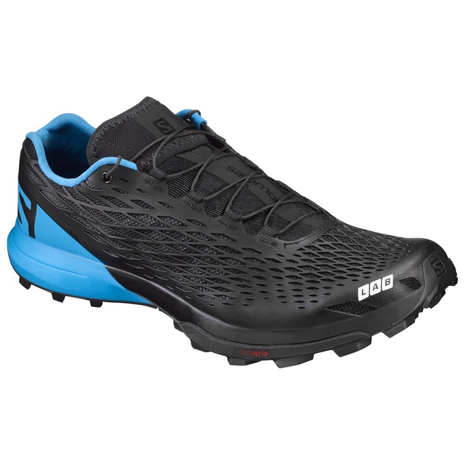Salomon Israel S/LAB XA AMPHIB - Womens Trail Running Shoes - Black/Blue (GKNB-25894)